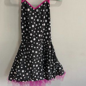 50s Vintage Glam Ruffle Party Dance Dress